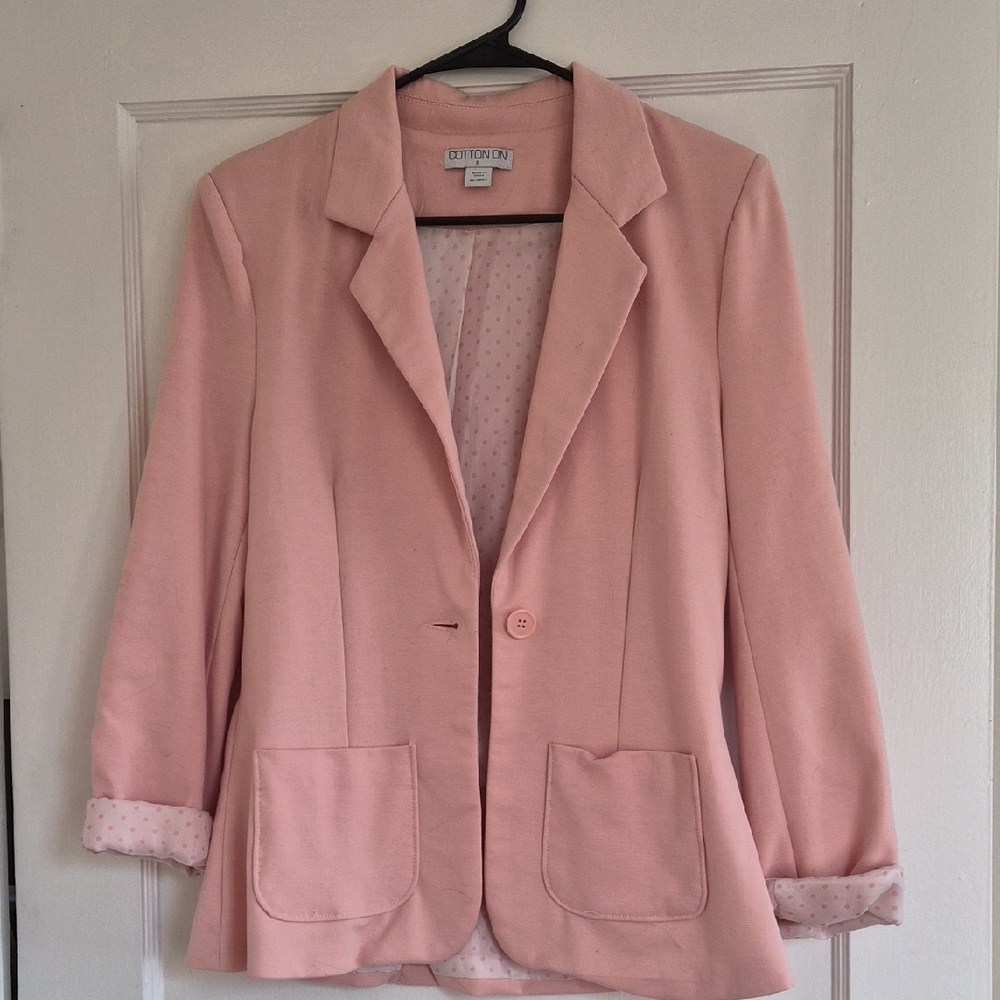 Cotton On Light Pink Blazer Jacket